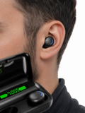 Auriculares deportivos inalámbricos F9 con pantalla LED y estuche de carga de 2000 mAh