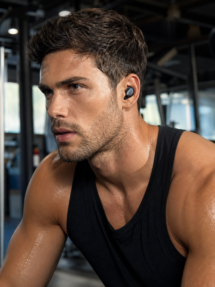 Auriculares deportivos inalámbricos F9 con pantalla LED y estuche de carga de 2000 mAh