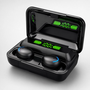 Auriculares deportivos inalámbricos F9 con pantalla LED y estuche de carga de 2000 mAh