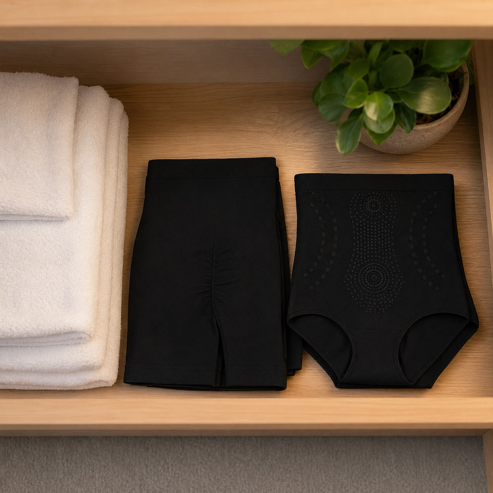 Combo de shorts de yoga negros y faja corsé reductora